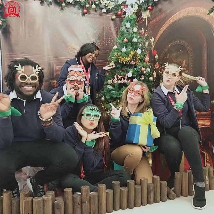 跨境新款圣诞装饰眼镜成人儿童圣诞礼物节日用品圣诞派对眼镜框产品图