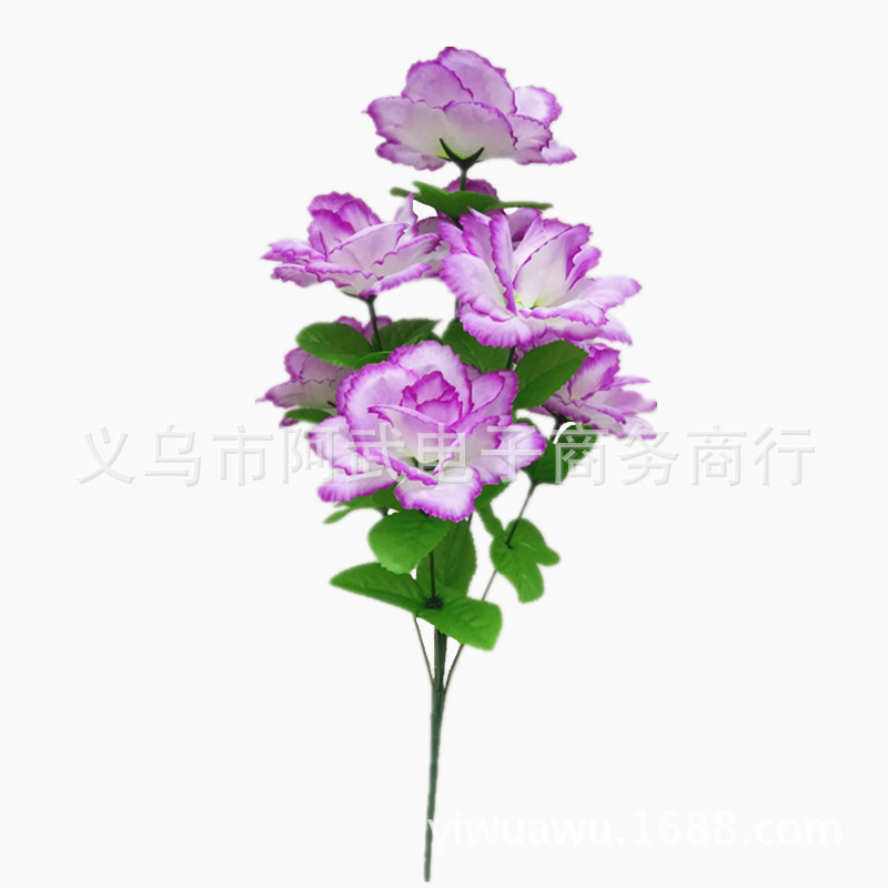 Seven simulated rose flowers, peacock roses details Picture