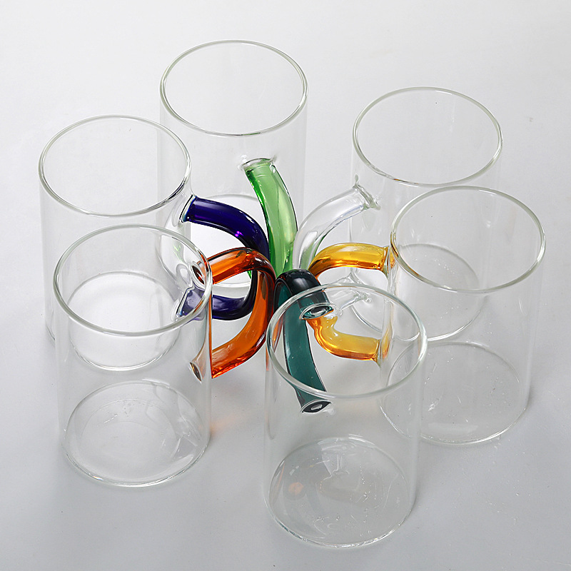 High Borosilicate Heat Resistant Glass Breakfast Cup Milk Juice Cup Mug Large Capacity Transparent Water Cup Cup Specification drawing