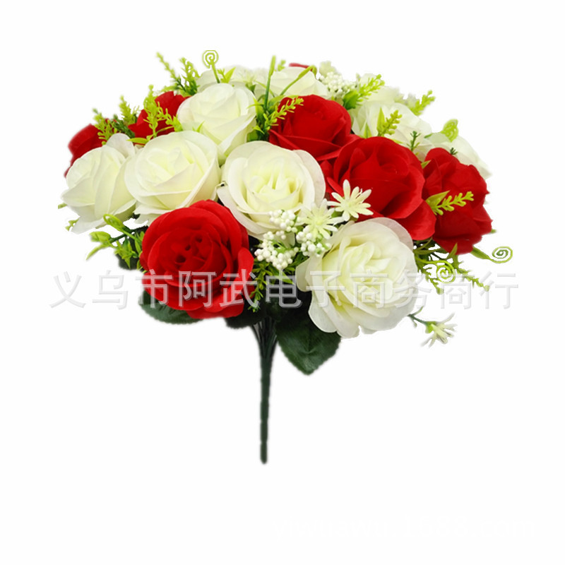 Factory direct sales of artificial roses, bridesmaids, brides, bouquets, indoor home decoration, artificial flower art and flower arrangement wholesale Application Scenario