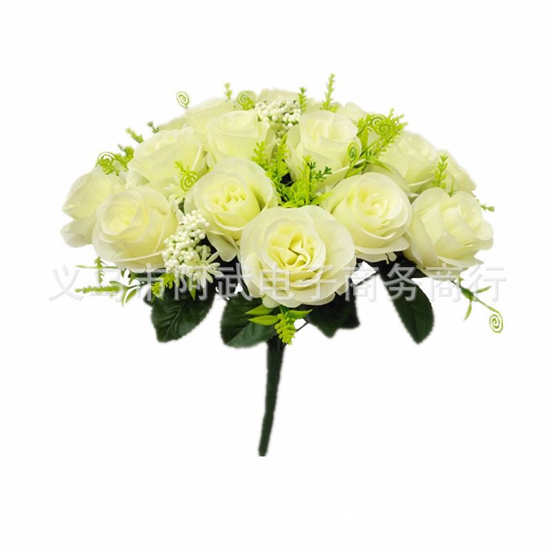 Factory direct sales of artificial roses, bridesmaids, brides, bouquets, indoor home decoration, artificial flower art and flower arrangement wholesale Item Picture