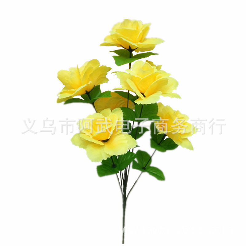 Seven simulated rose flowers, peacock roses Specification image