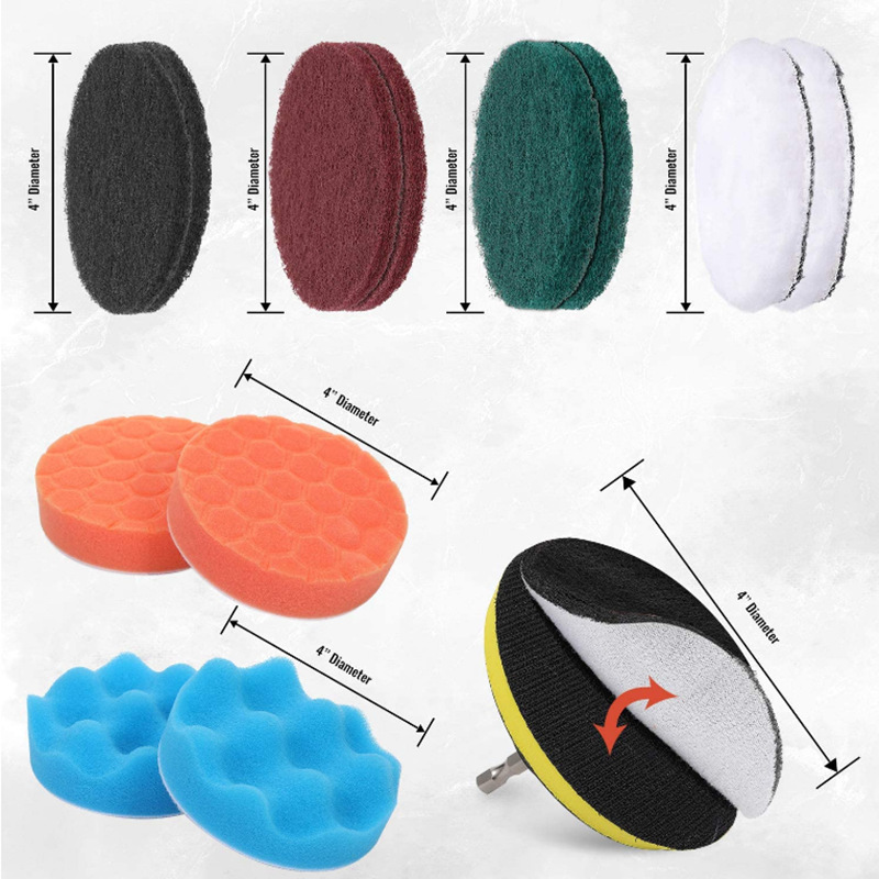 Cross-border best-selling car cleaning brush 26-piece set, electric drill brush head set, floor and wall descaling, cleaning and polishing tools Specification image