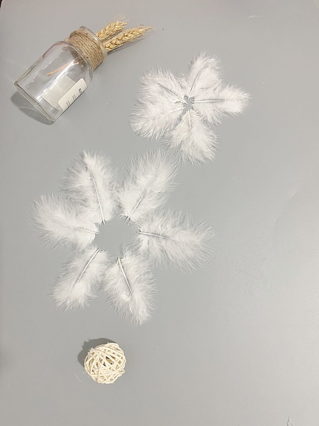 火鸡毛气球填充羽毛  绒绒羽毛竹管绒 彩波波球diy材料 装饰羽毛