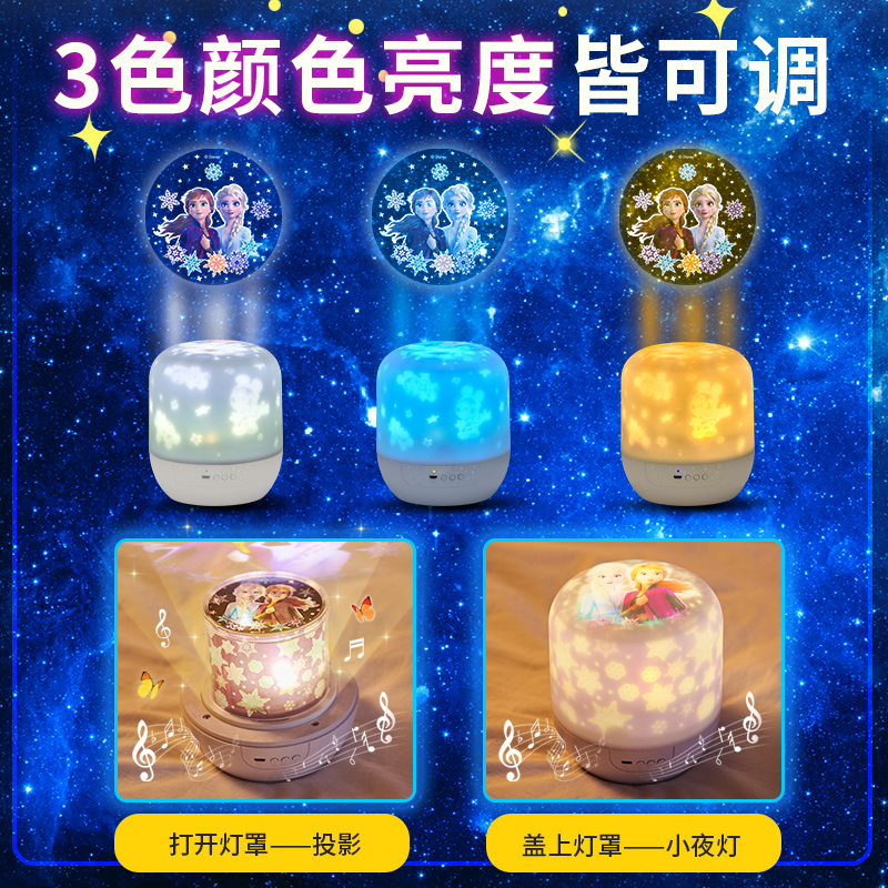 Children's creative birthday gifts: Toys, dreamy starry sky projector, girl Elsa, romantic bedroom atmosphere, night light Application Scenario