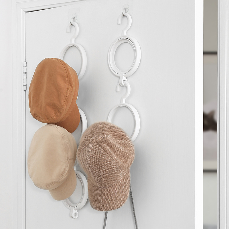 挂帽子收纳架挂架挂钩收纳神器门后家用的壁挂架子帽架门背放架托详情图4