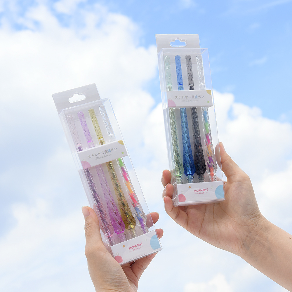 (Creative) Colorful double-line pen three-dimensional outline diy planner marker pen students use marker pens to mark pens