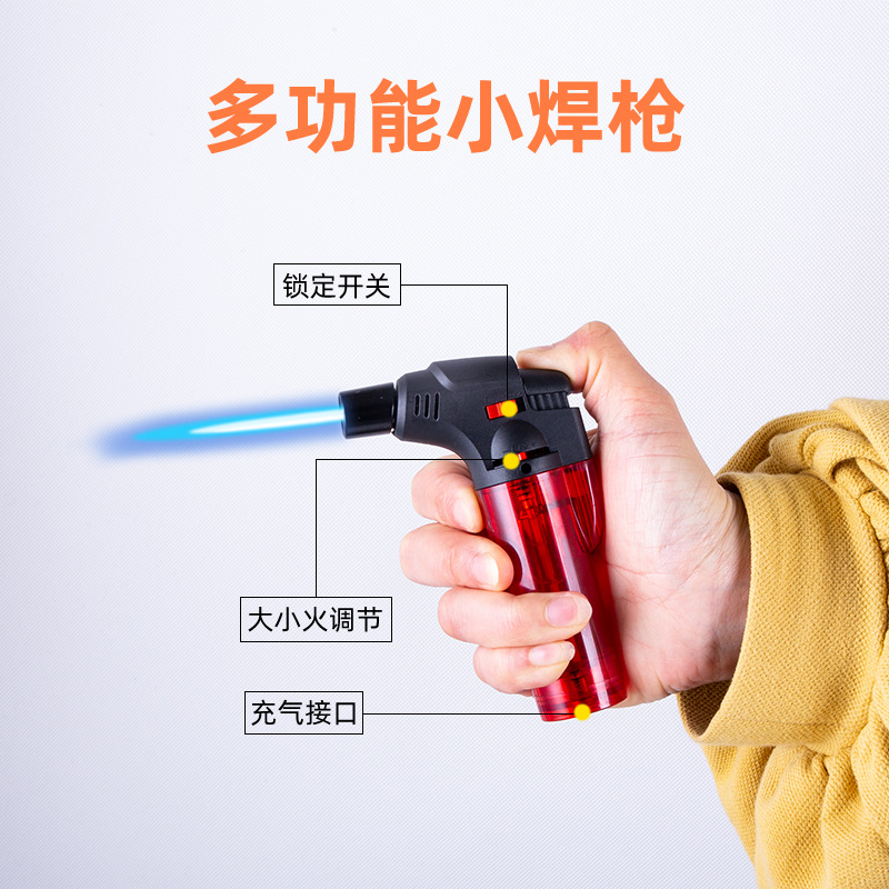 创意防风艾灸打火机点雪茄艾条户外烧烤烘焙喷枪充气防风点火器详情图4