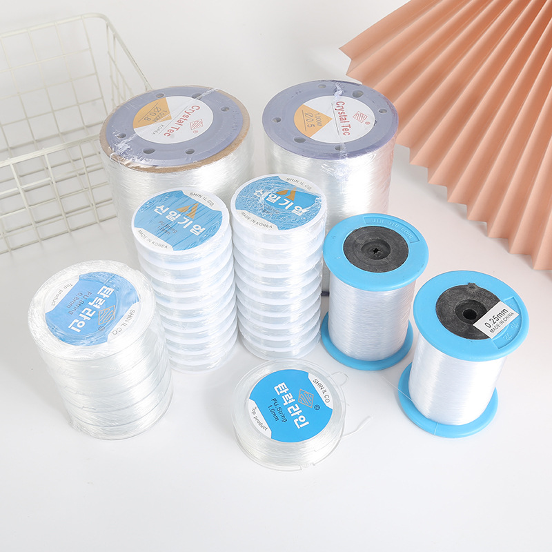 Wholesale of large rolls of beaded materials, transparent thread, handcrafted thread, crystal fish thread, non-elastic fish thread, DIY jewelry accessories Specification image