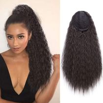 Stretch mesh corn beard YAKI horsetail wig women's wool rolled European and American wig