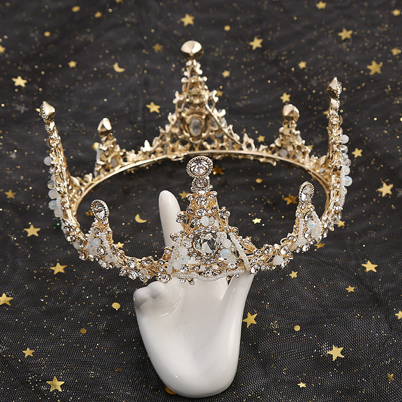 皇冠/烧边牡丹/魔法棒少女可爱/王冠/花朵头饰花细节图