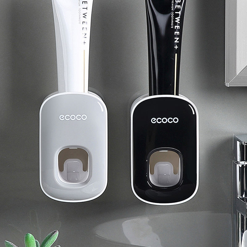 Multi-Function Lazy Extrusion Automatic Toothpaste Machine Set Free Punching Wall Hanging Toothpaste Toothbrush Storage Shelf Wholesale Application Scenario