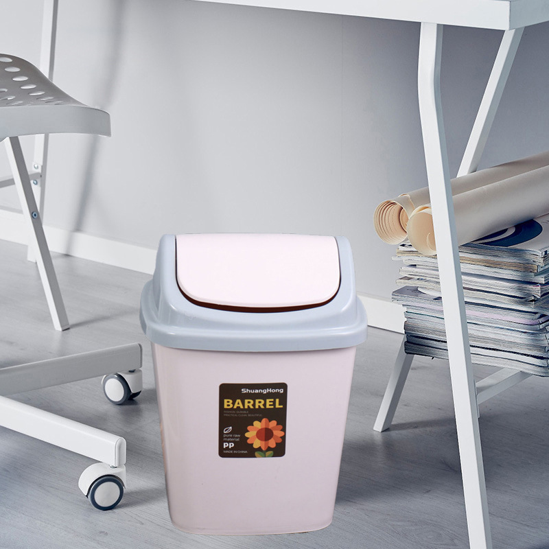 Large trash can, bathroom, wastebasket, simple home, living room, shaker lid trash can, Nordic-style kitchen Specification image