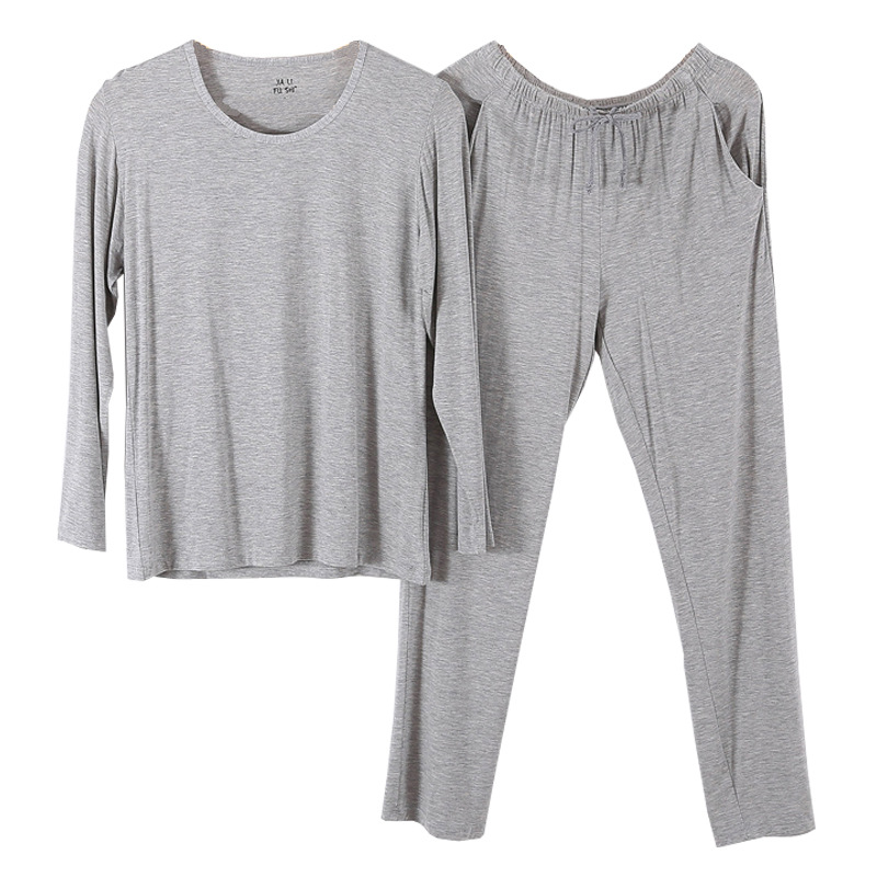 Wholesale of men's Modal long-sleeved and long-pants suits, summer and autumn new styles with plus-size options Item Picture