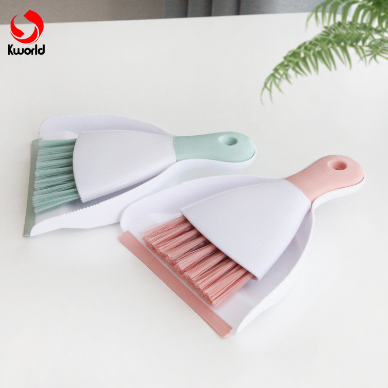 Jianjun Factory Direct Sales Desktop Mini Plastic Sweep Pan Set Car Cleaning Brush Multi-Function Brush Set Brush details Picture