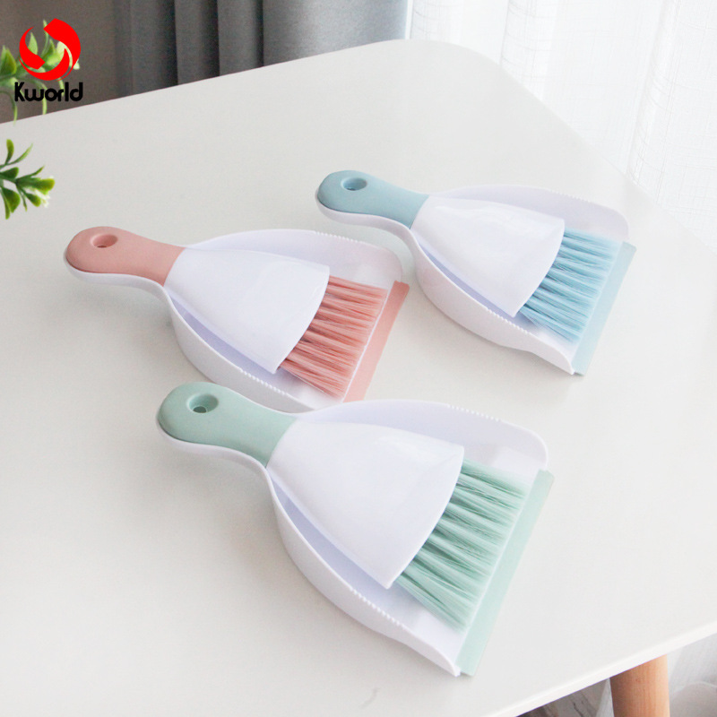 Jianjun Factory Direct Sales Desktop Mini Plastic Sweep Pan Set Car Cleaning Brush Multi-Function Brush Set Brush