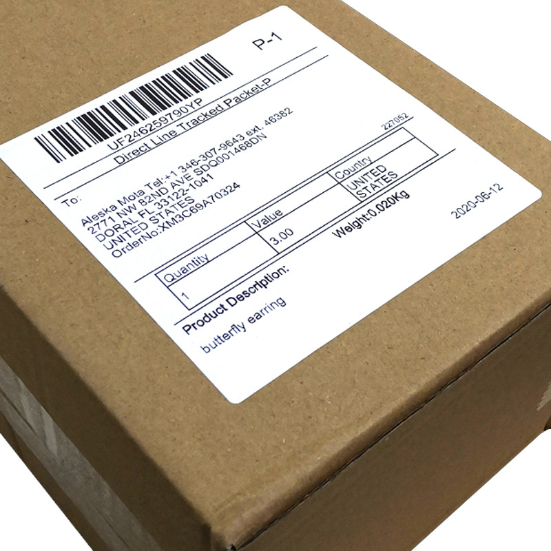 Three Heat Sensitive Paper 100*100*150 Single Paper Cross-Border E-Commerce Self-Adhesive Label Paper Printing Paper Sticker Application Scenario
