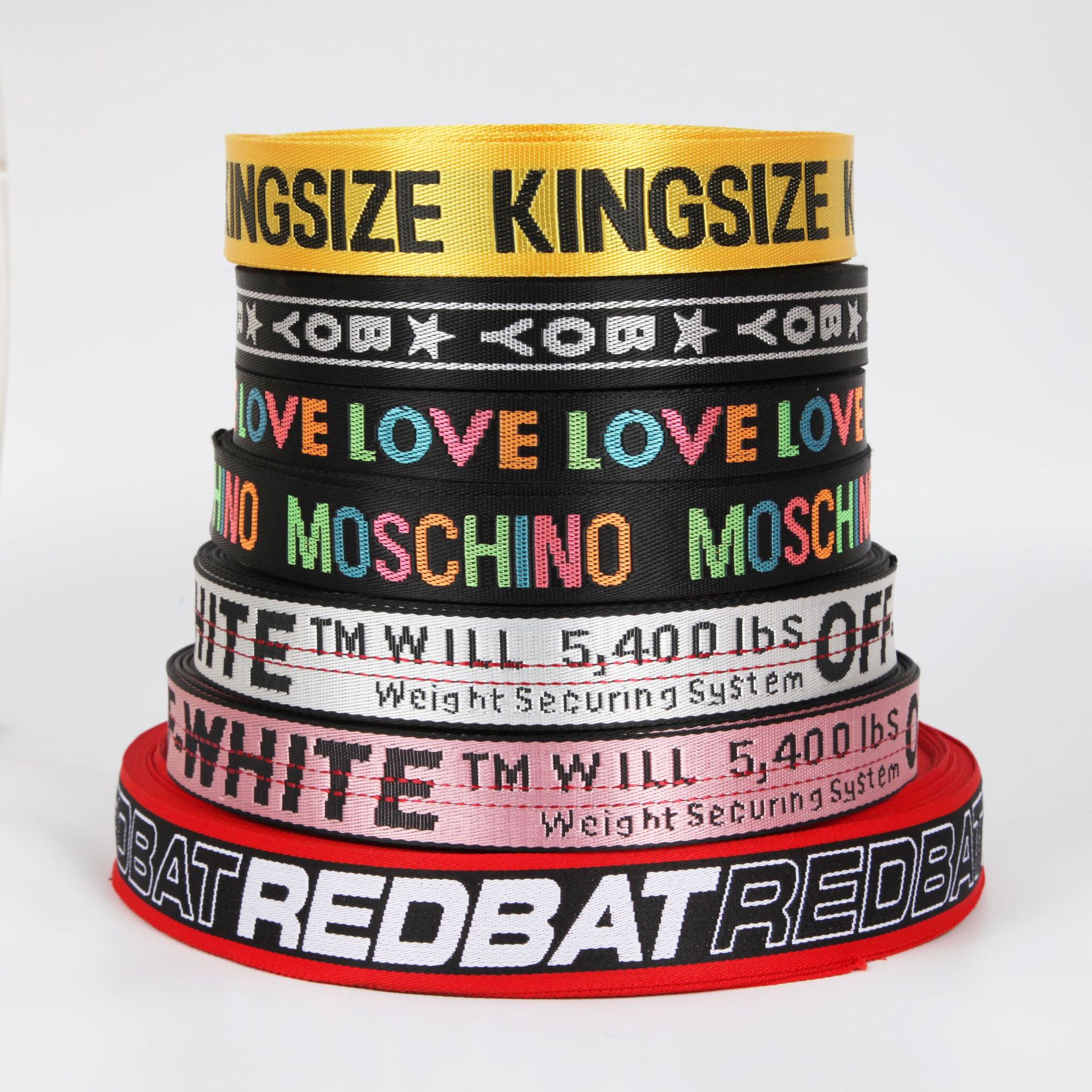 启悦织带厂涤纶仿尼龙提花PP丙纶字母提字带民族风箱包带辅料手提