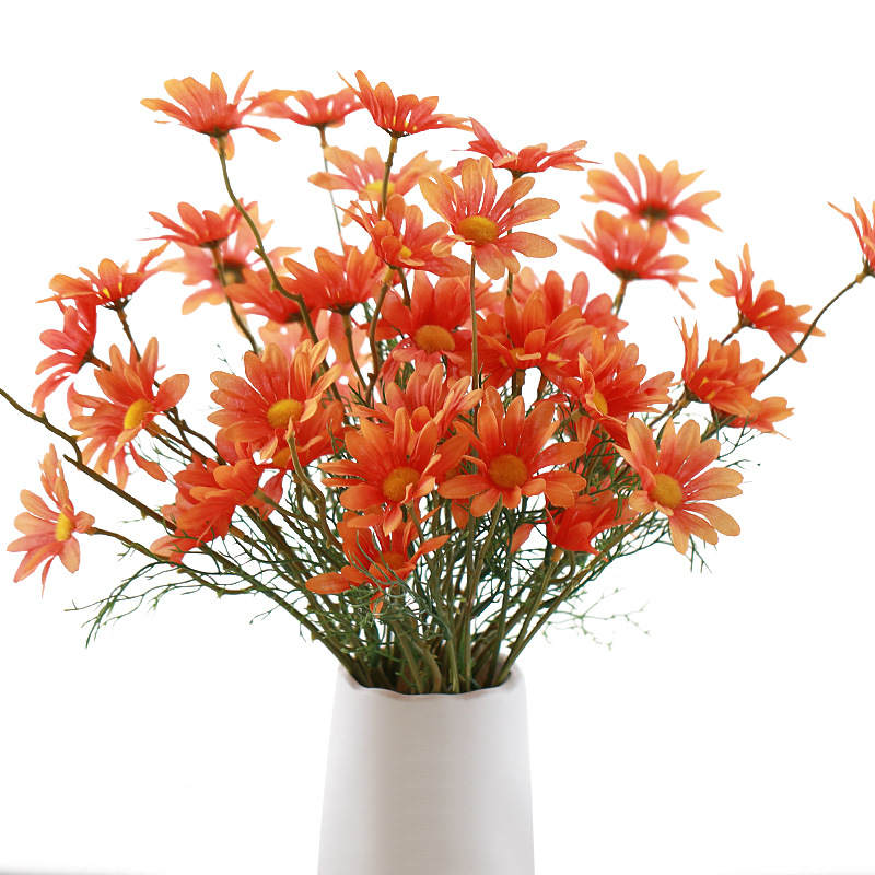 Simulation Small Daisy 5 Head Dutch Chrysanthemum Chrysanthemum Wedding Home Photography Decoration Props Simulation Flower Chamomile Item Picture