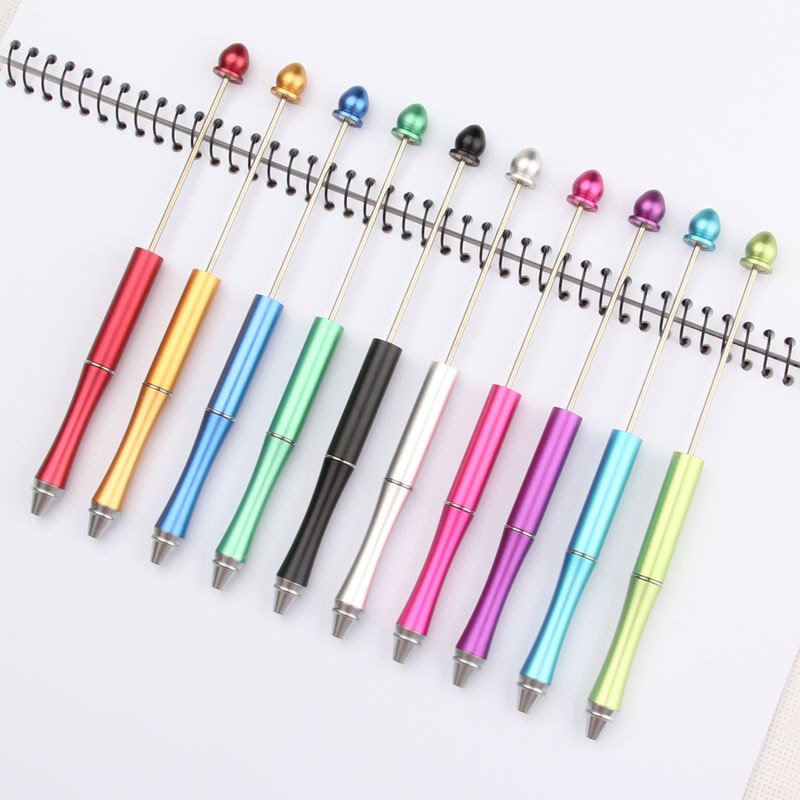 Metal Beaded Pen Wholesale Creative Beaded Ballpoint Pen Diy Ballpoint Pen Personality Metal Diy Beaded Pen