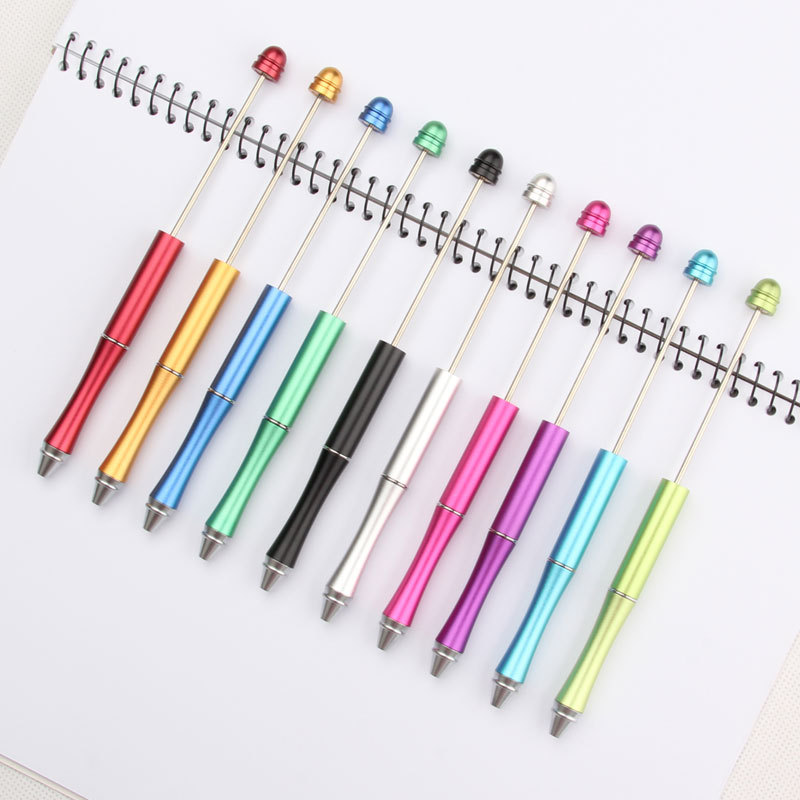 Metal Beaded Pen Wholesale Creative Beaded Ballpoint Pen Diy Ballpoint Pen Personality Metal Diy Beaded Pen Item Picture