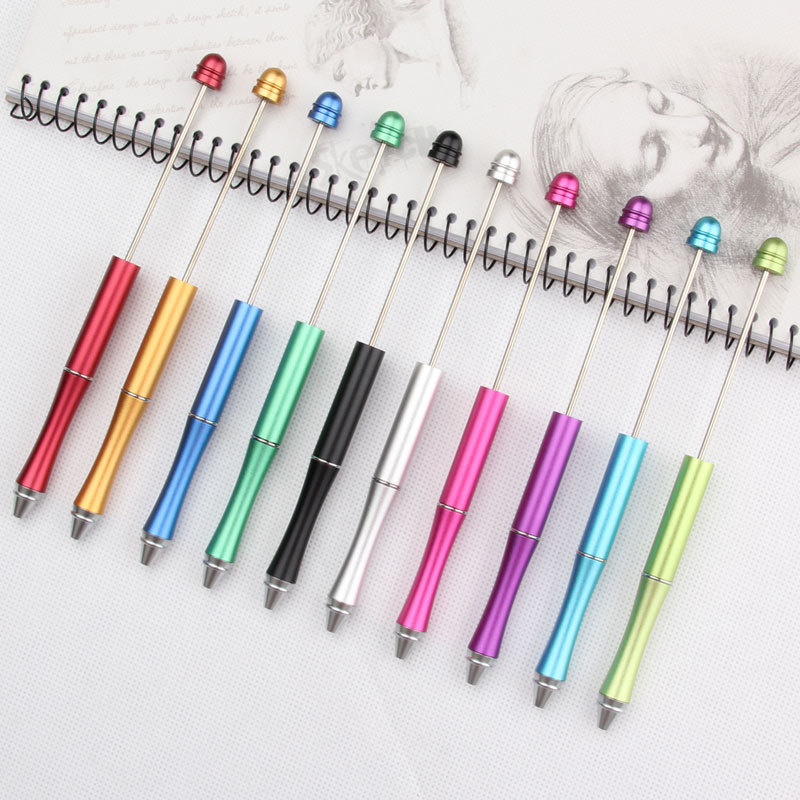 Metal Beaded Pen Wholesale Creative Beaded Ballpoint Pen Diy Ballpoint Pen Personality Metal Diy Beaded Pen details Picture