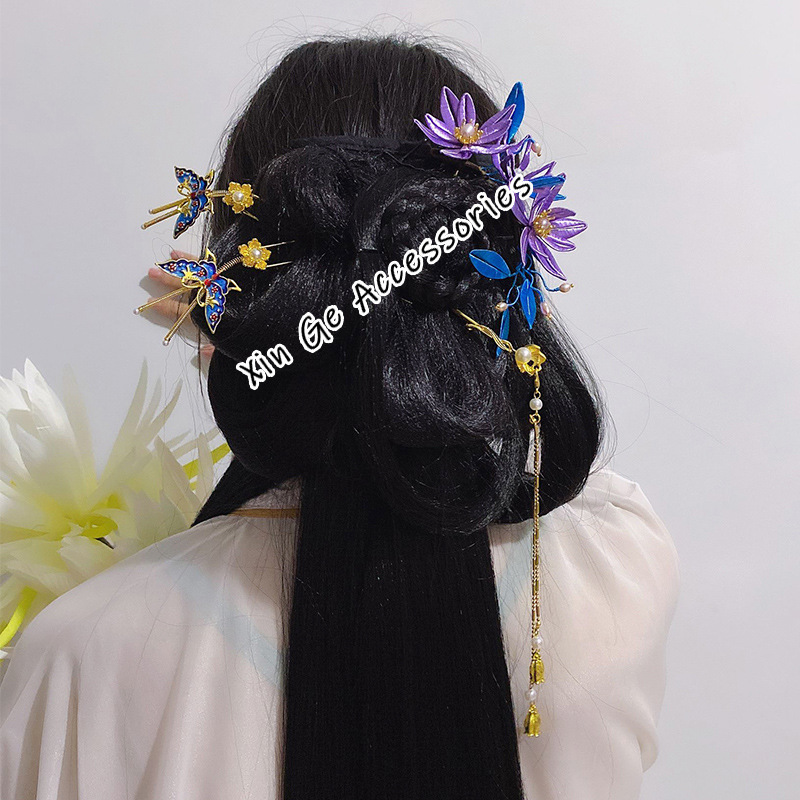 发簪/发簪双插/簪子/发簪u形夹/发簪女士短款简约细节图