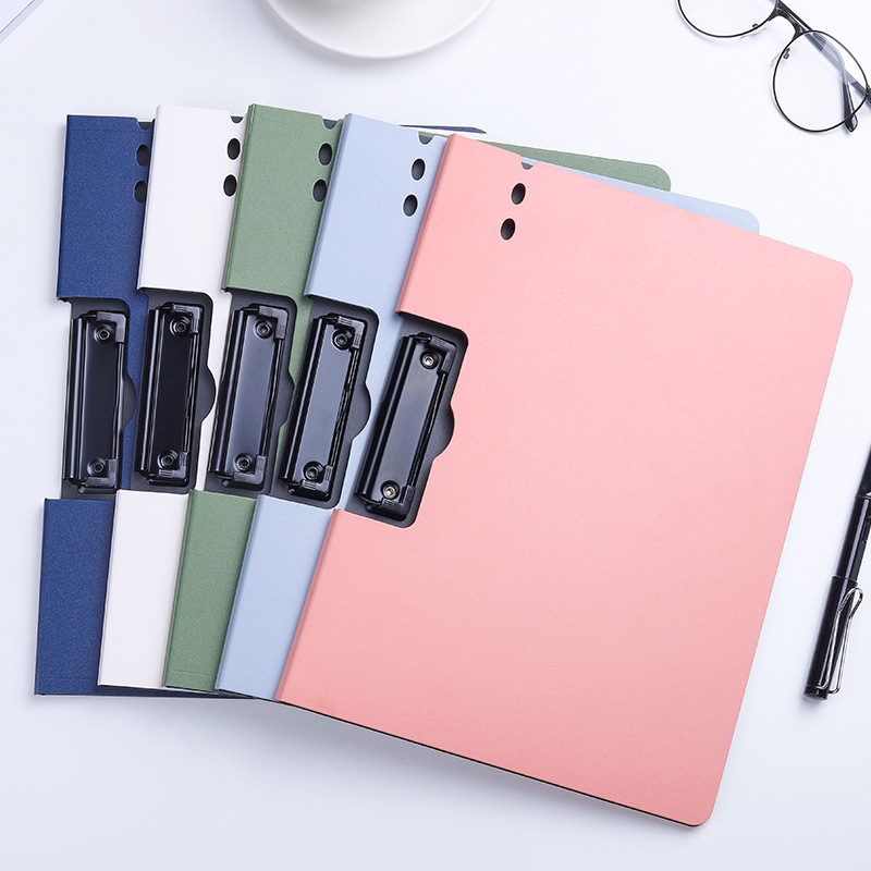 Multi-functional horizontal and vertical writing pad, archive file clamp, clip-type materials, A4 student report