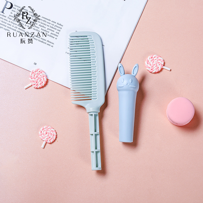 Cute Bunny Comb Wholesale Cartoon Girl Hair Comb Child Fairy Comb Portable Long Hair Smooth Anti-Static Comb details Picture