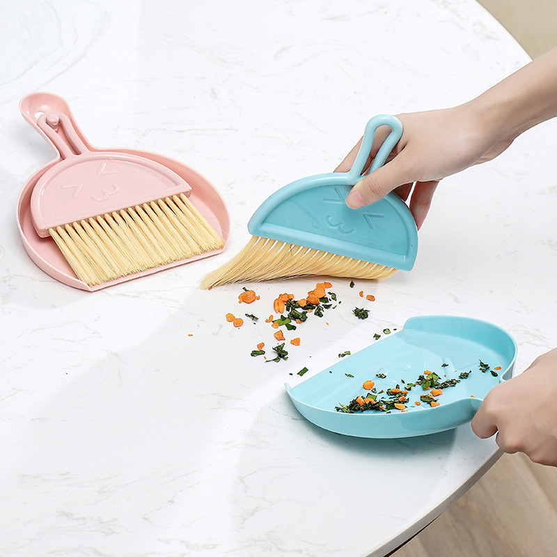 2937 Home Desktop Mini Broom Keyboard Cleaning Brush Small With Dustpan Small Broom Set Computer Debris Brush Specification drawing