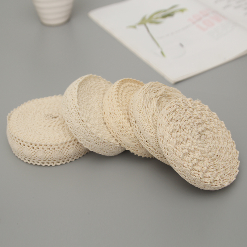 棉线花边 波浪机织棉线花边 手工DIY服装窗帘材料 棉线蕾丝花边详情图4