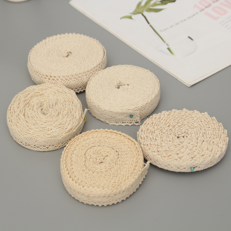 棉线花边 波浪机织棉线花边 手工DIY服装窗帘材料 棉线蕾丝花边详情图2