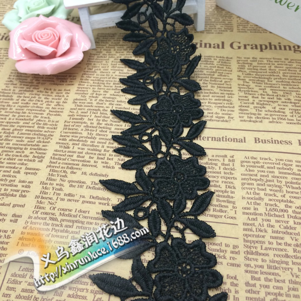 特色梅花花型/涤光花边/水溶花边条码产品图