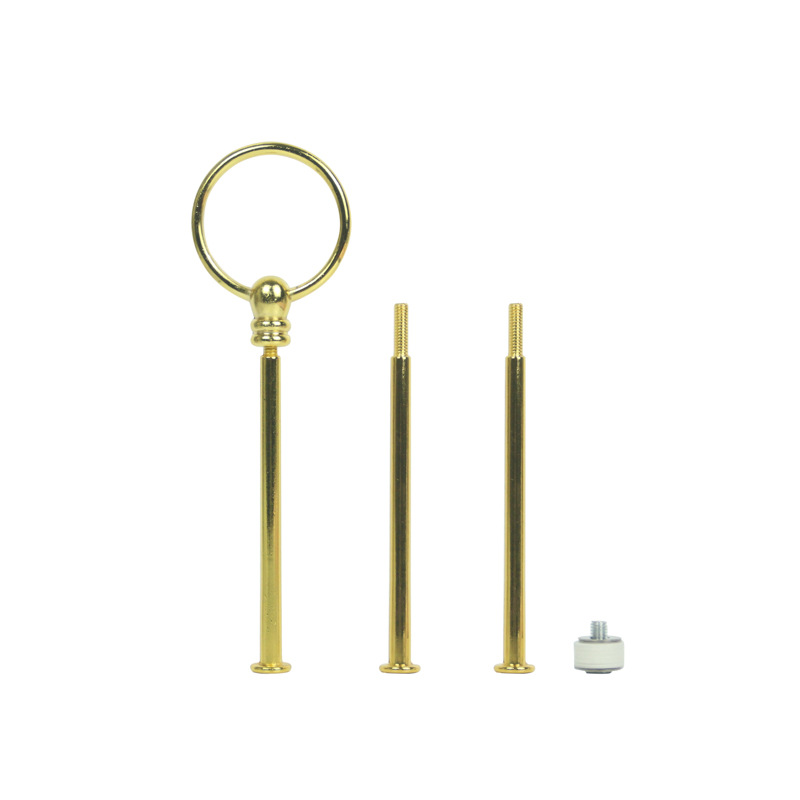 新款锌合金大业圆环蛋糕盘支架西式三层水果盘吊架金属双层盘拖架