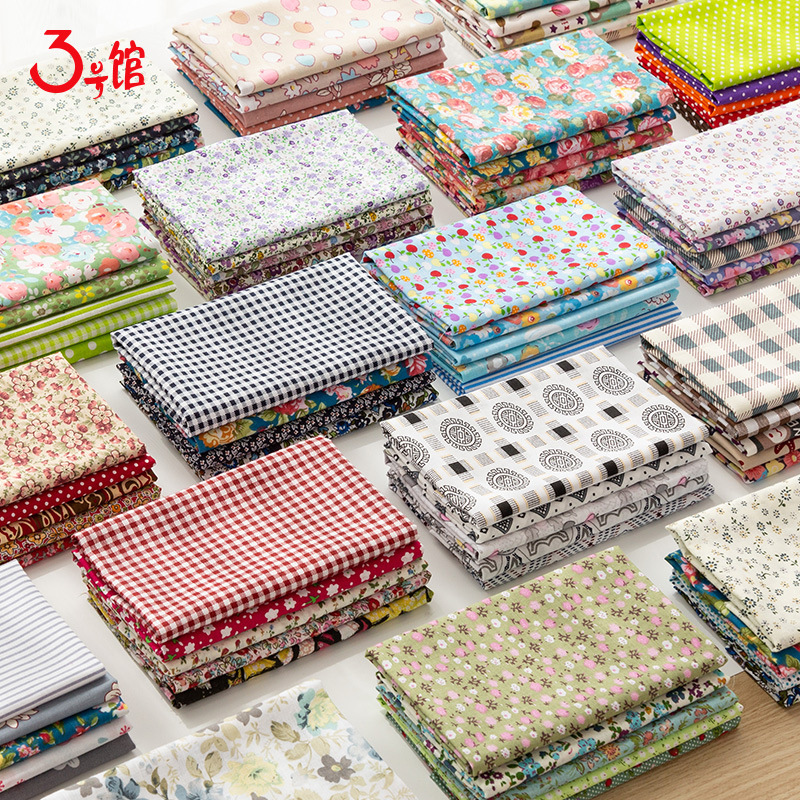 拼布布组纯棉平纹碎花布料 布头玩具碎花面料批发跨境diy手工拼布产品图