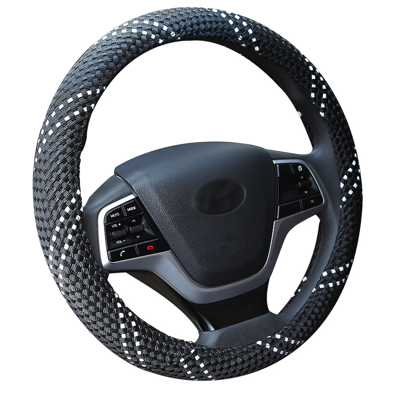 方向盘汽车把套/方向盘套/方向盘套男女夏天潮牌/车把套男女冬季时尚/宝马方向盘白底实物图