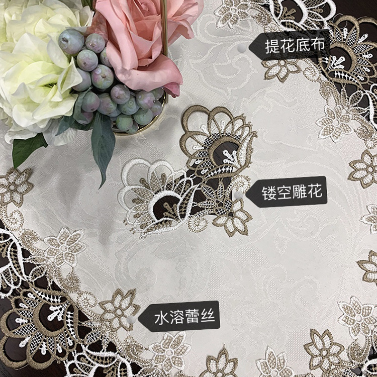 餐桌布艺/台布/桌布实物图