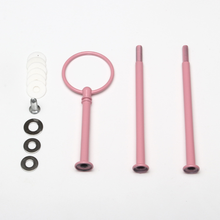 圆环蛋糕盘架 创意水果摆盘支架盘 锌合金三层点心糕点拖盘 现货图