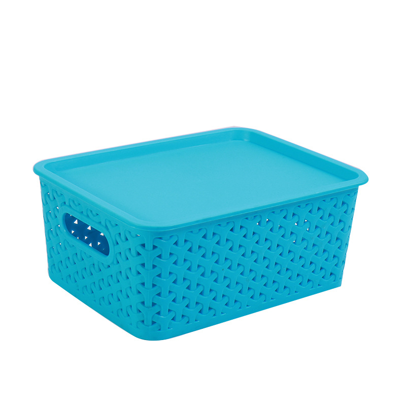 Processing covered plastic storage baskets, toy and clothing storage baskets, Nordic-style organizing baskets Item Picture