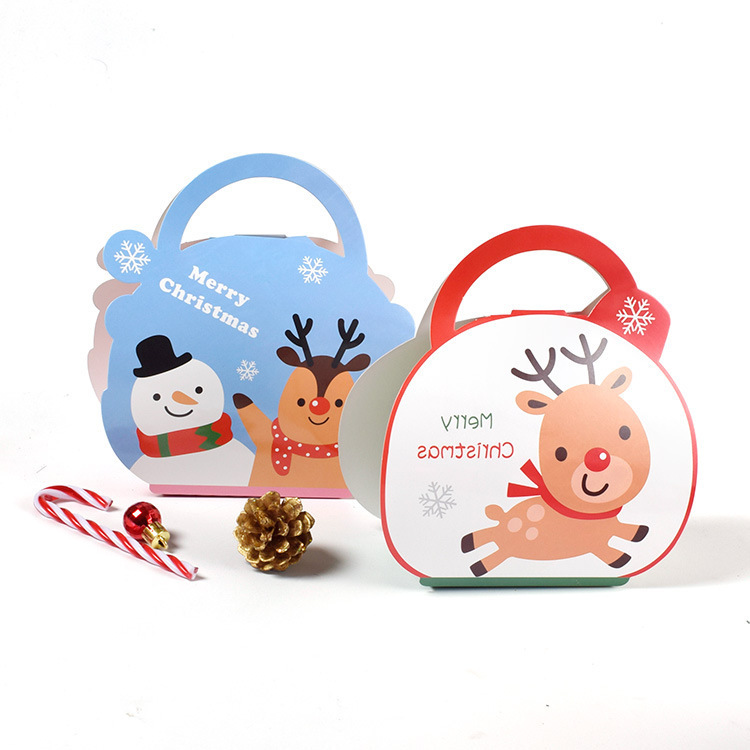 Amazon Creative Christmas Candy Packaging Box, Christmas Eve triangle Candy box, paper box gift bag wholesale S932 Item Picture