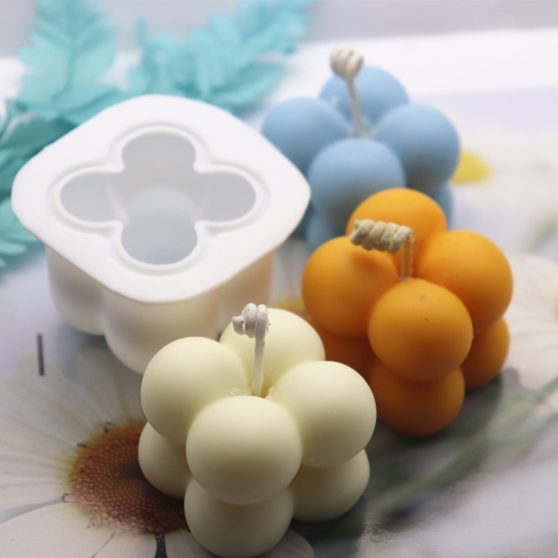 Mini Rubik's Cube scented candle Silicone mold Round Ball Small Rubik's Cube candle Soybean wax DIY cake mousse mold