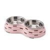 Pet bowl, hollowed-out Great Wall style pet food bowl and tableware, stainless steel bowl details Picture