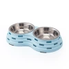 Pet bowl, hollowed-out Great Wall style pet food bowl and tableware, stainless steel bowl Specification image