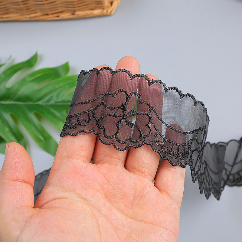 In stock: mesh fabric, organza, embroidery, clothing, underwear, women's clothing, bedding, wedding dresses, lace, trim, versatile Application Scenario