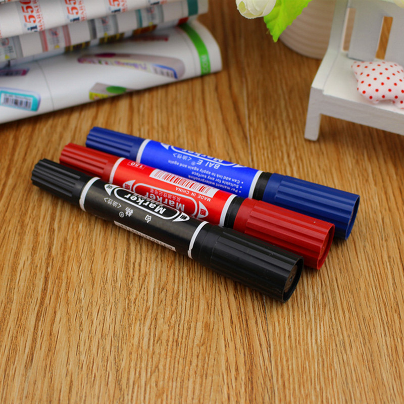 White Goose Quick Drying Double Head Marker Black Large Color Line Marker Large Head Marker Oil Marker Logistics Painting details Picture