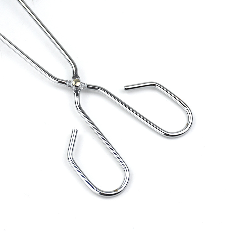 In stock: charcoal tongs, outdoor barbecue charcoal tongs, extended fire tongs, household stove ignition coal flat head charcoal tongs Application Scenario