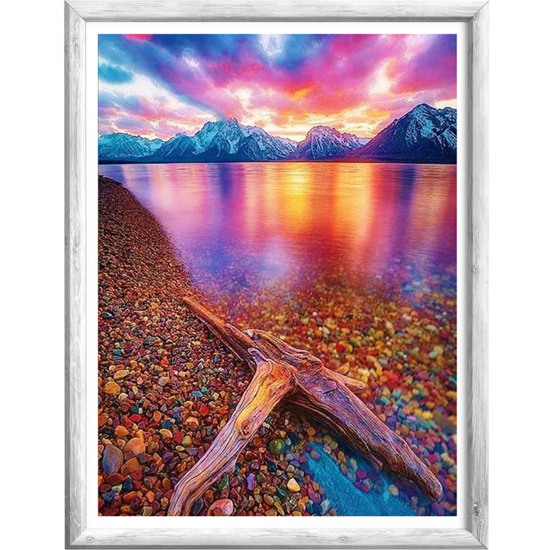 Factory Direct Wholesale New 5D Diamond Painting Full Of Diamonds Diy Foreign Trade Cross-Border Landscape Flower Animal Decorative Painting Murals Item Picture