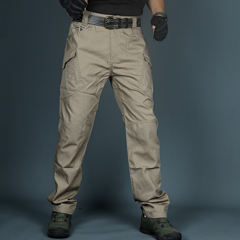 Tactical pants, men's all-season outdoor durable workwear pants, camouflage pants, outdoor training long pants, scratch-resistant checkered pants Specification image