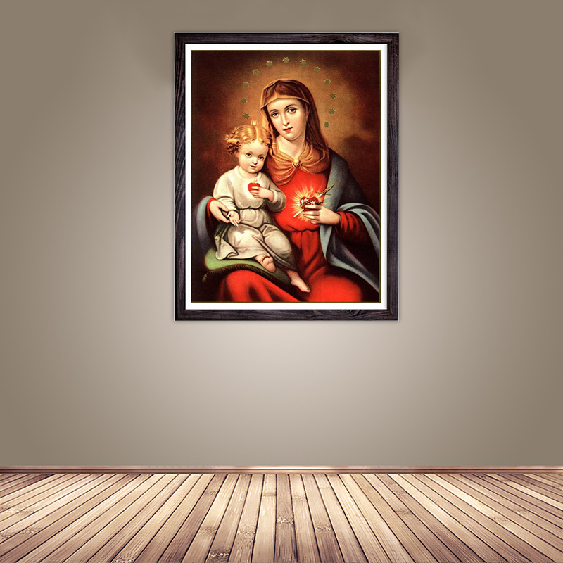 Factory Direct Wholesale New 5D Diamond Painting Full Of Diamonds Diy Foreign Trade Cross-Border Landscape Flower Animal Decorative Painting Murals details Picture