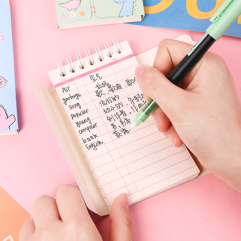 Portable English Word Book With Buckle Students Carry Pocket Word Book Korean Stationery Coil Book Wholesale details Picture